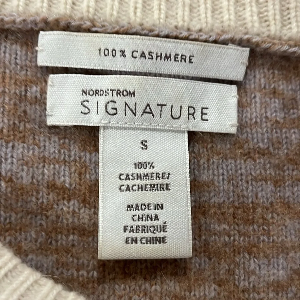 Nordstrom Signature Cashmere Crew Neck Sweater Size Large. - Picture 4 of 6